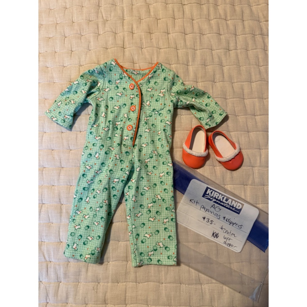 American girl Kit One-Piece Pajamas & Slippers